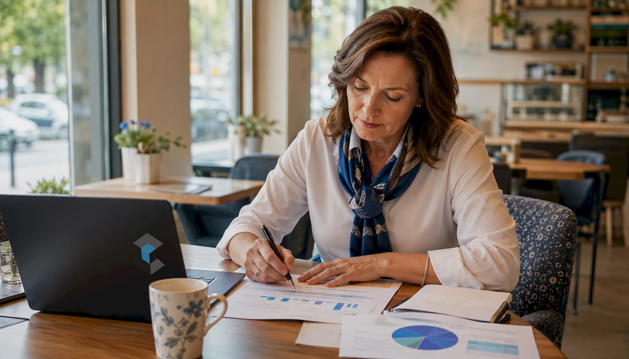 Founder validating sales process at desk
