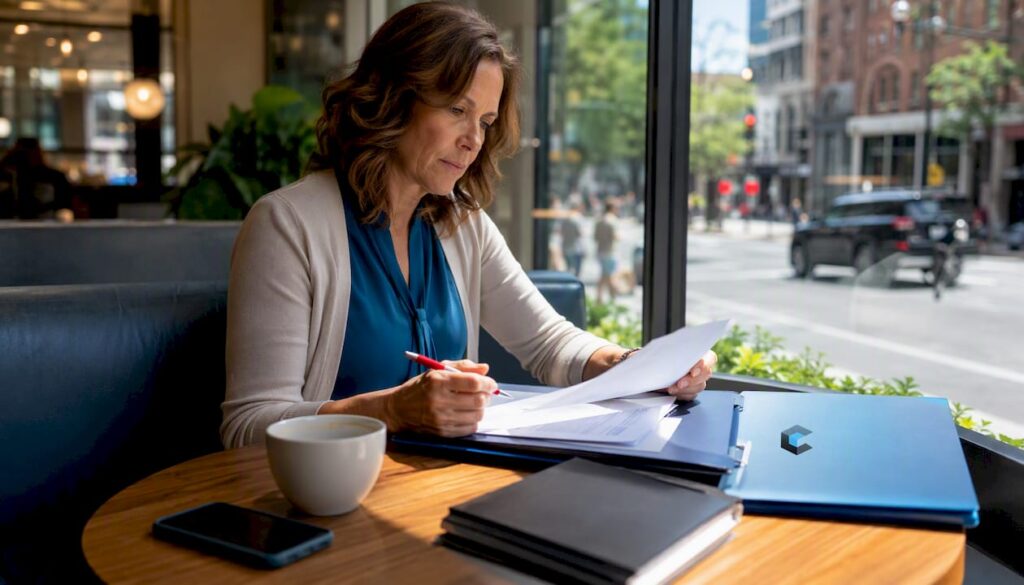 Sales manager reviewing early red flags