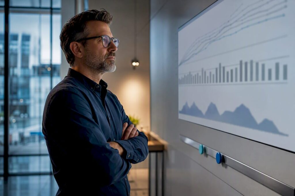 Leader reviewing SaaS sales capacity model