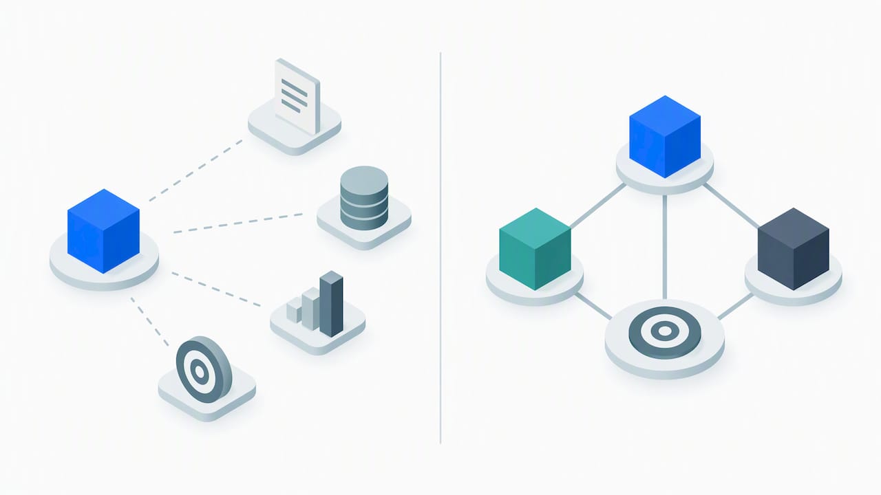 Illustration comparing solo and collaborative sales cultures